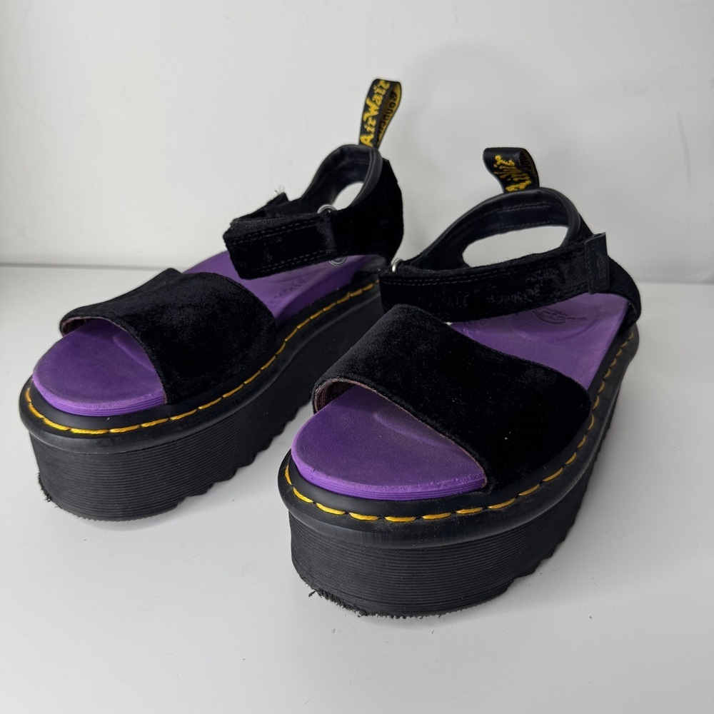 Dr. Martens X-Girl Velvet Platform
Strap Sandals 6